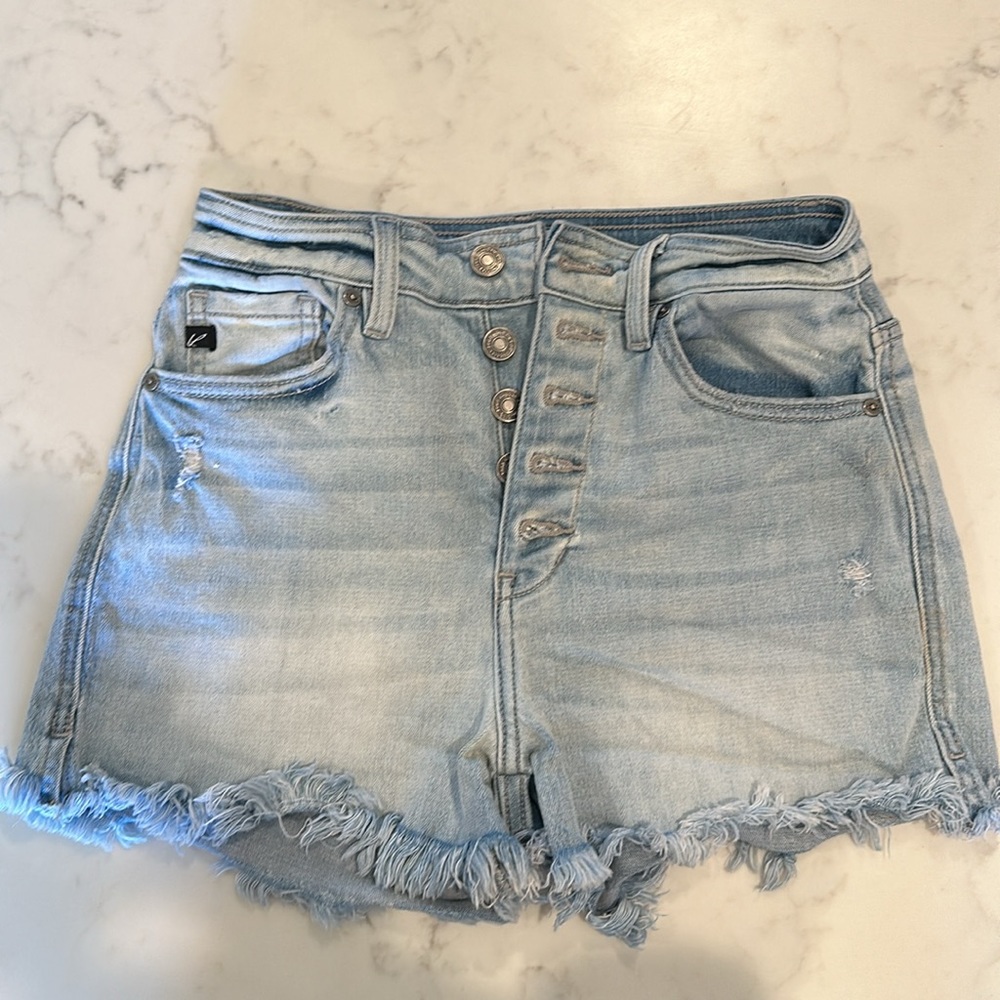 KanCan denim button up shorts